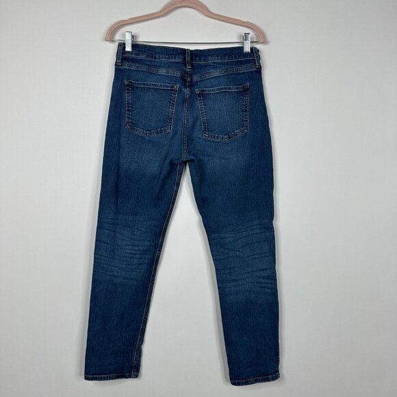 2/$30 Banana Republic Girlfriend Jeans Cropped Dark Wash 28/ 6 #BAG2 - Picture 6 of 10